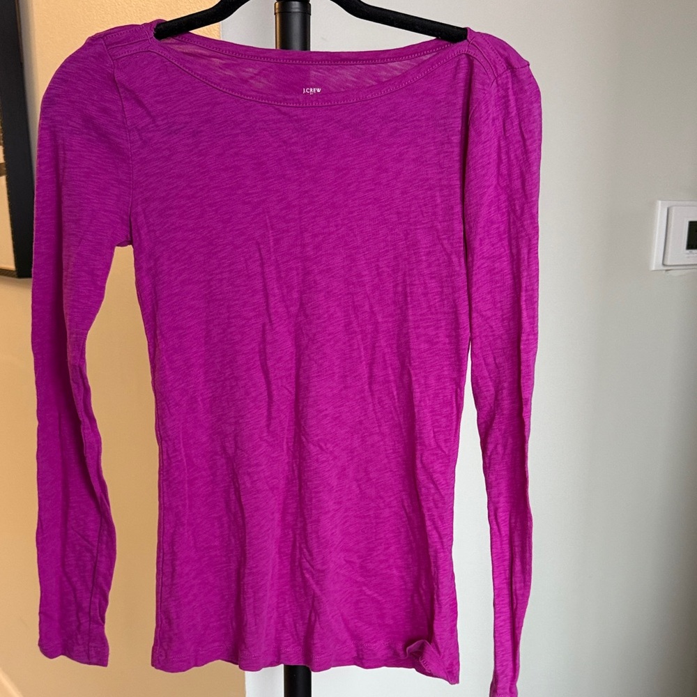 J. Crew Fuchsia Long Sleeve Shirt